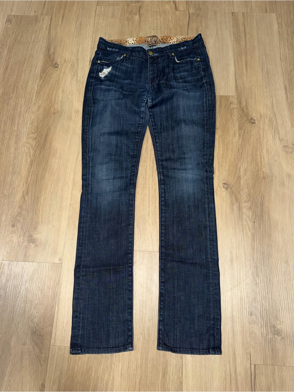 Rich & Skinny Women's Indigo Skinny Jeans with Light Distress